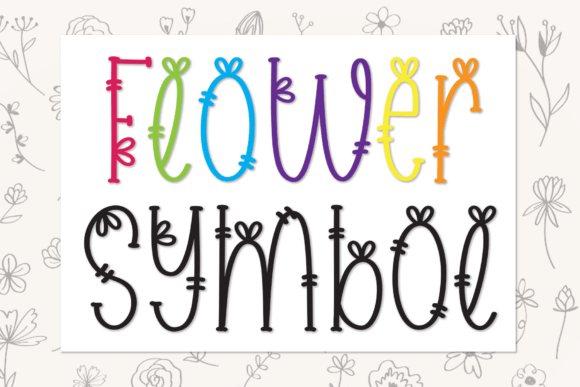 Flower Symbol: A Handwritten Font for Creative Projects